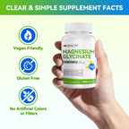 Magnesium Glycinate  – 240 Capsules – High Absorption Magnesium Supplement  – Gentle on Stomach – Made in USA
