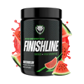 Finishline supplement container with watermelon flavor on a white background